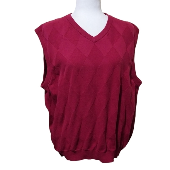 SADDLEBRED MEN'S SLEEVELESS V-NECK SWEATER VEST - SIZE L - Picture 1 of 7